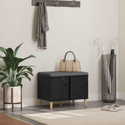 Klupa za hodnik s jastukom s vratima Crni Hrast 60 x 38 x 46 cm