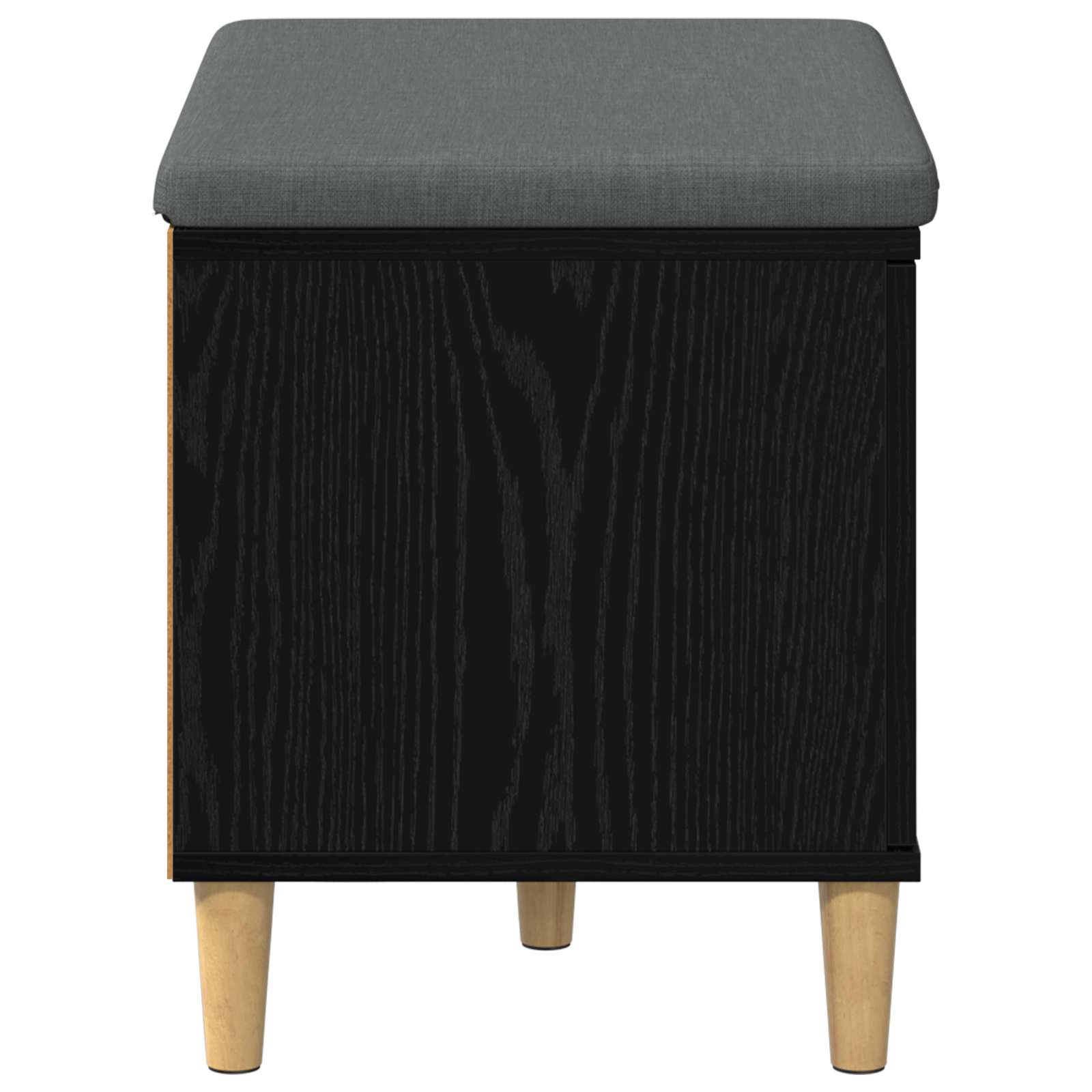 Klupa za hodnik s jastukom s vratima Crni Hrast 60 x 38 x 46 cm