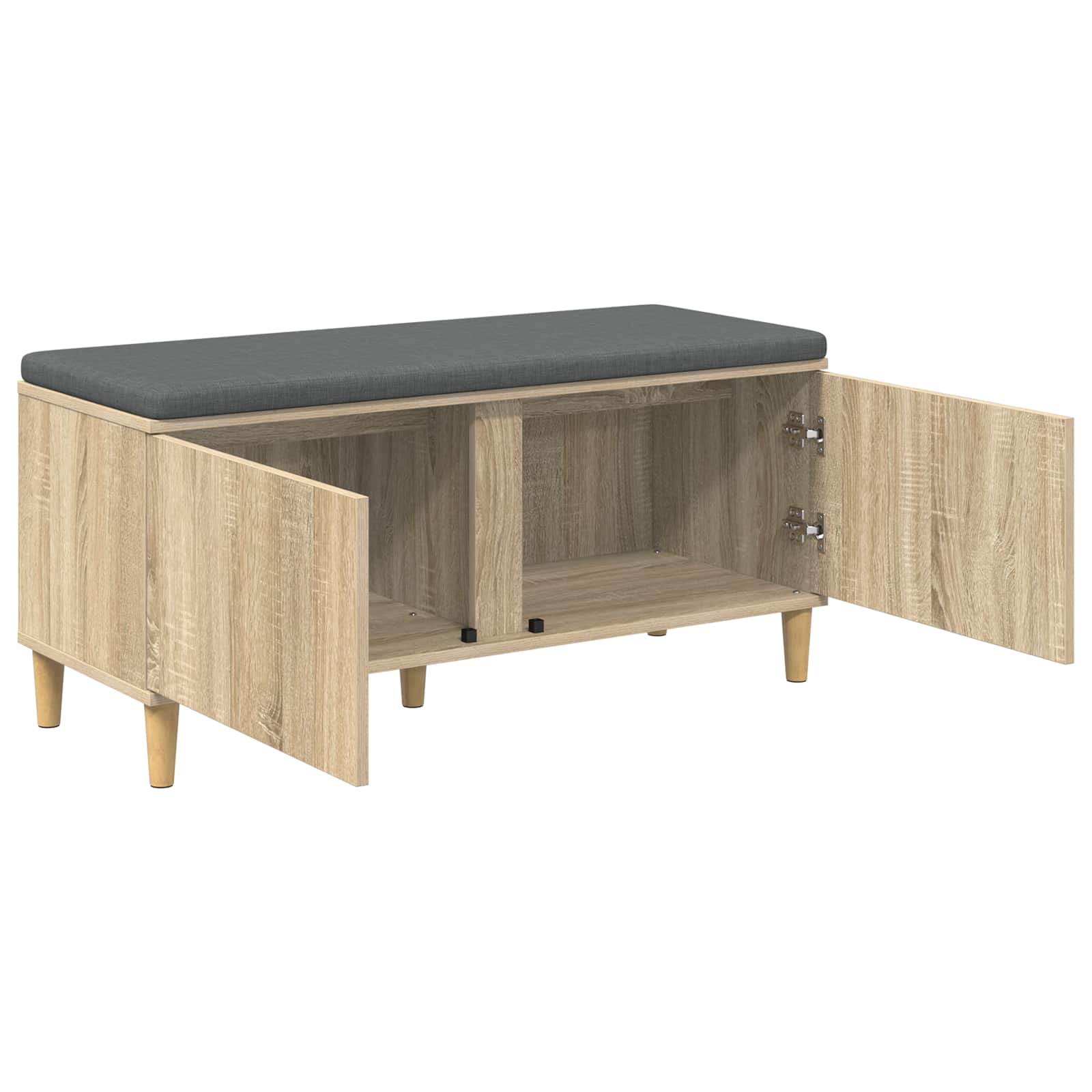 Klupa za hodnik s jastukom Sonoma hrast 100 x 38 x 46 cm