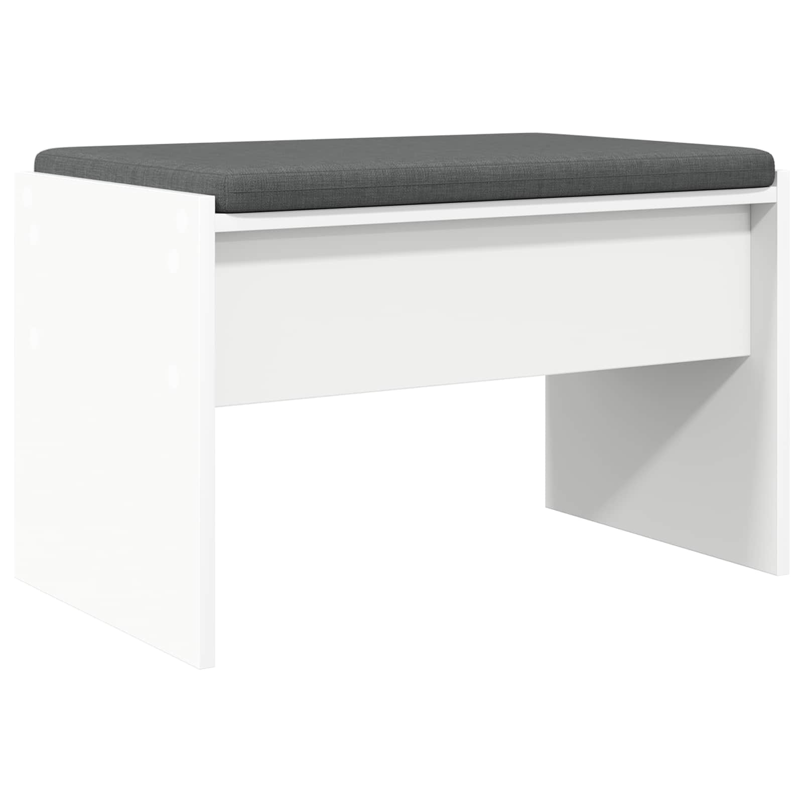 Klupa za hodnik s jastukom Bijelo 63 x 38 x 40 cm