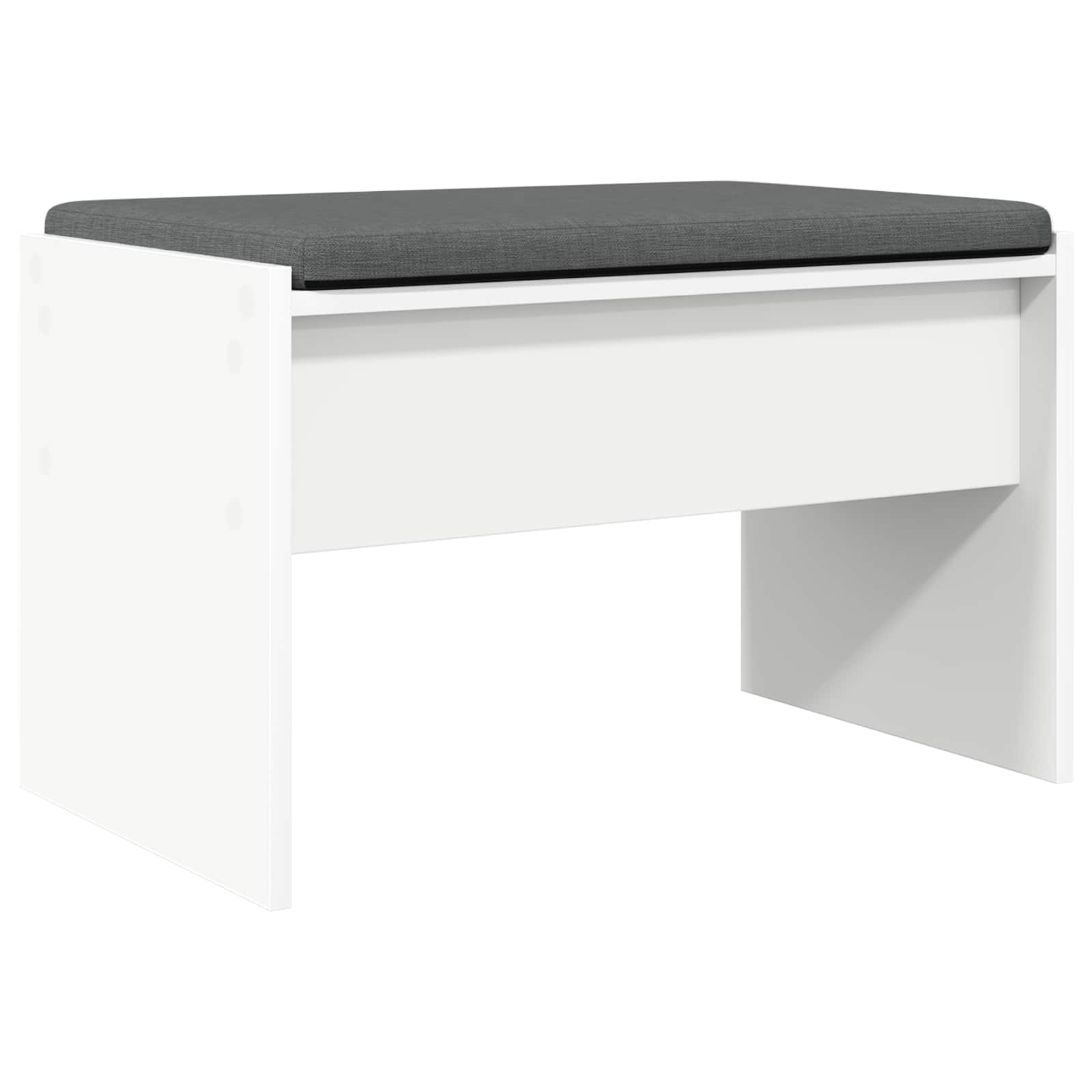 Klupa za hodnik s jastukom Bijelo 63 x 38 x 40 cm