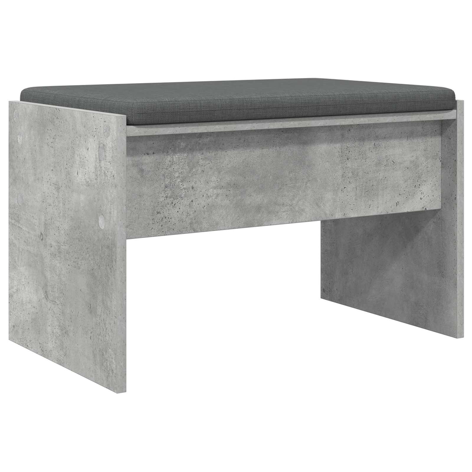 Klupa za hodnik s jastukom Betonski sivi 63 x 38 x 40 cm