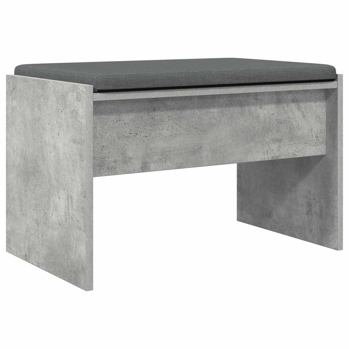 Klupa za hodnik s jastukom Betonski sivi 63 x 38 x 40 cm