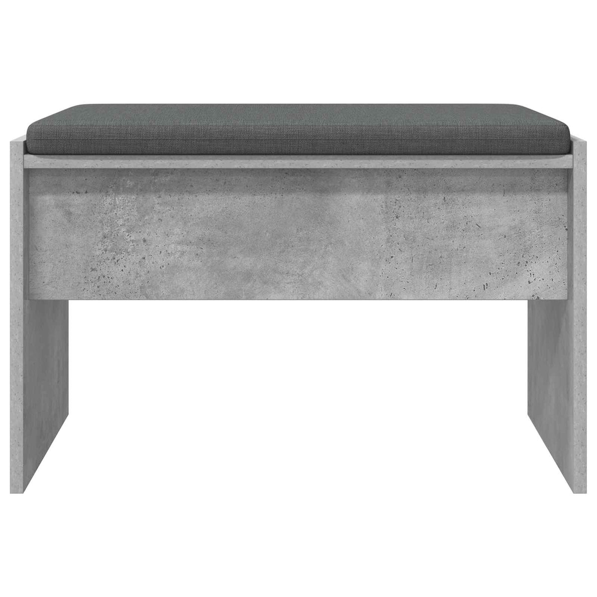 Klupa za hodnik s jastukom Betonski sivi 63 x 38 x 40 cm