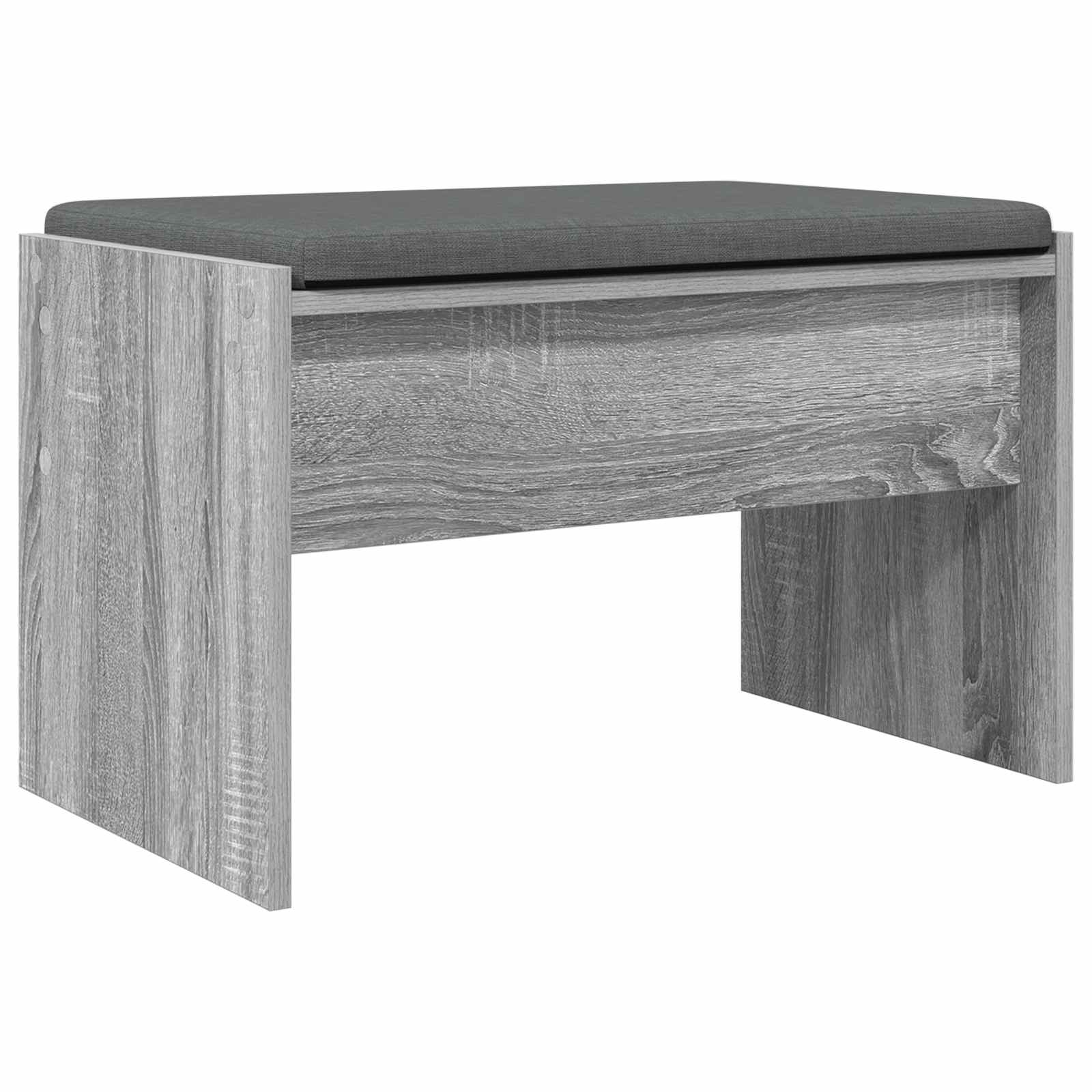 Klupa za hodnik s jastukom Siva Sonoma 63 x 38 x 40 cm
