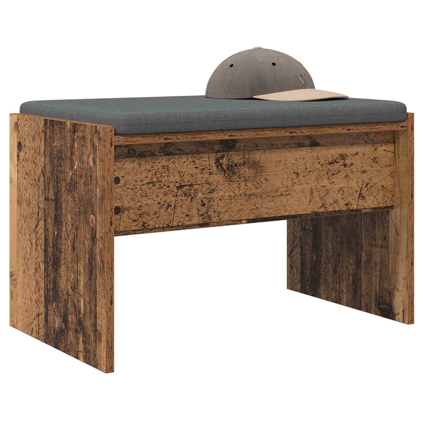 Klupa za hodnik s jastukom Staro drvo 63 x 38 x 40 cm