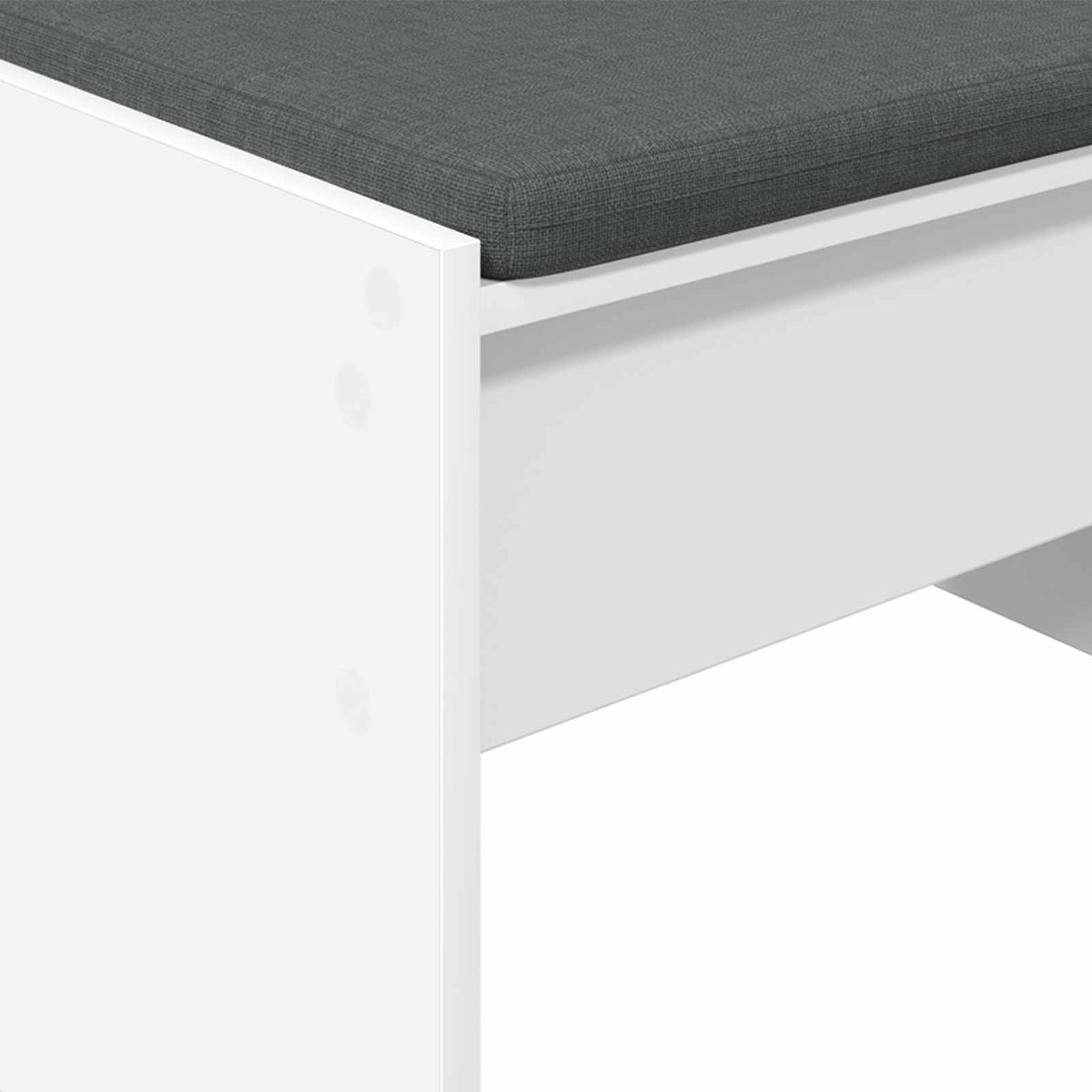 Klupa za hodnik s jastukom Bijelo 80 x 38 x 46 cm
