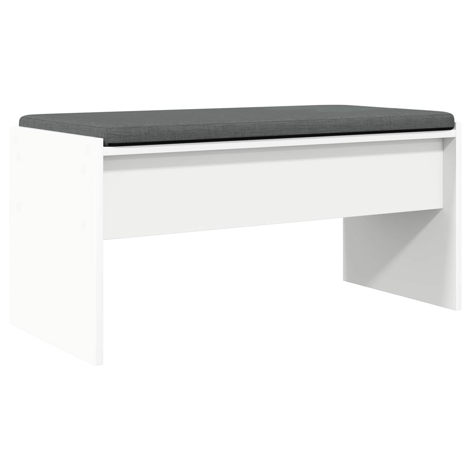 Klupa za hodnik s jastukom Bijelo 80 x 38 x 46 cm