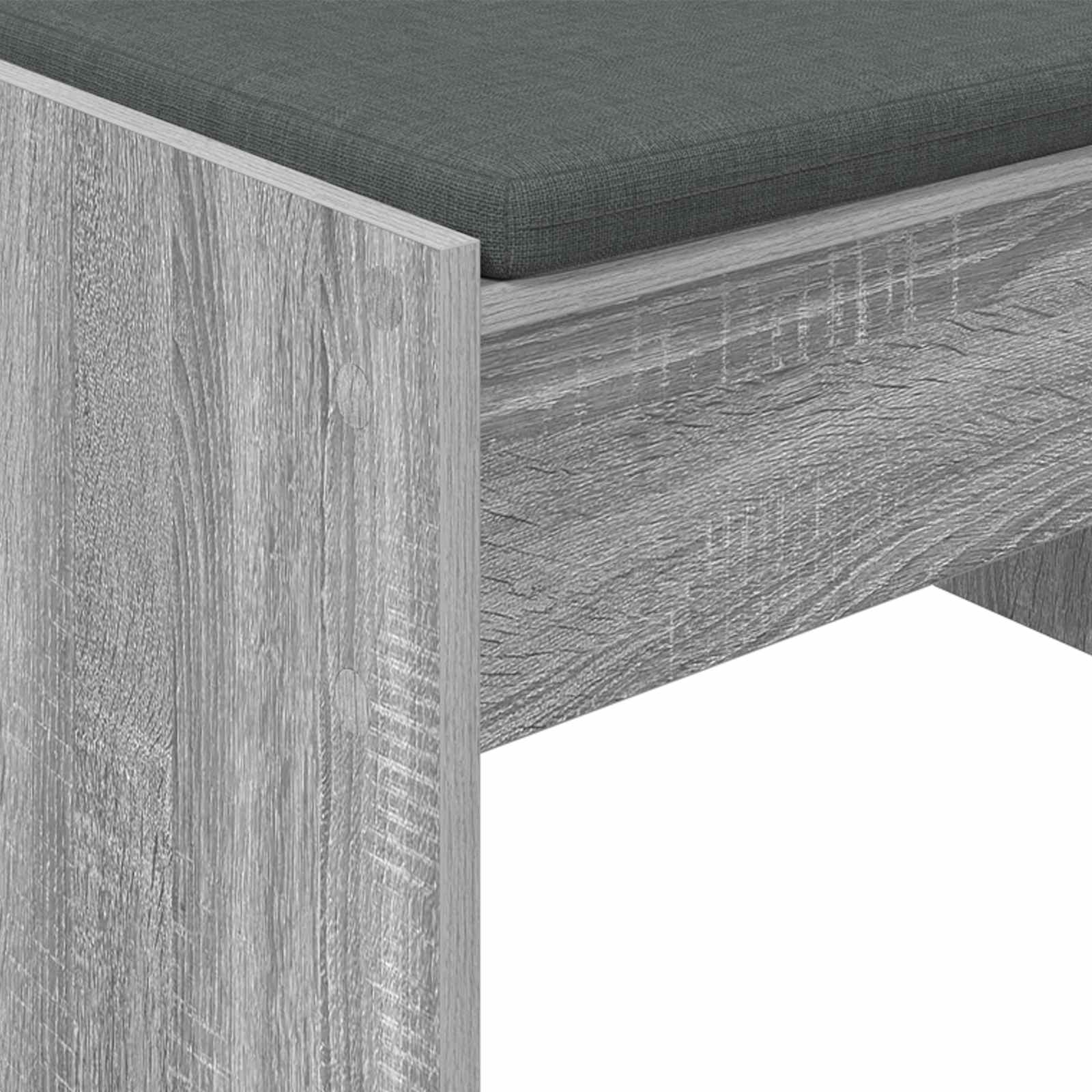Klupa za hodnik s jastukom Siva Sonoma 83 x 38 x 40 cm
