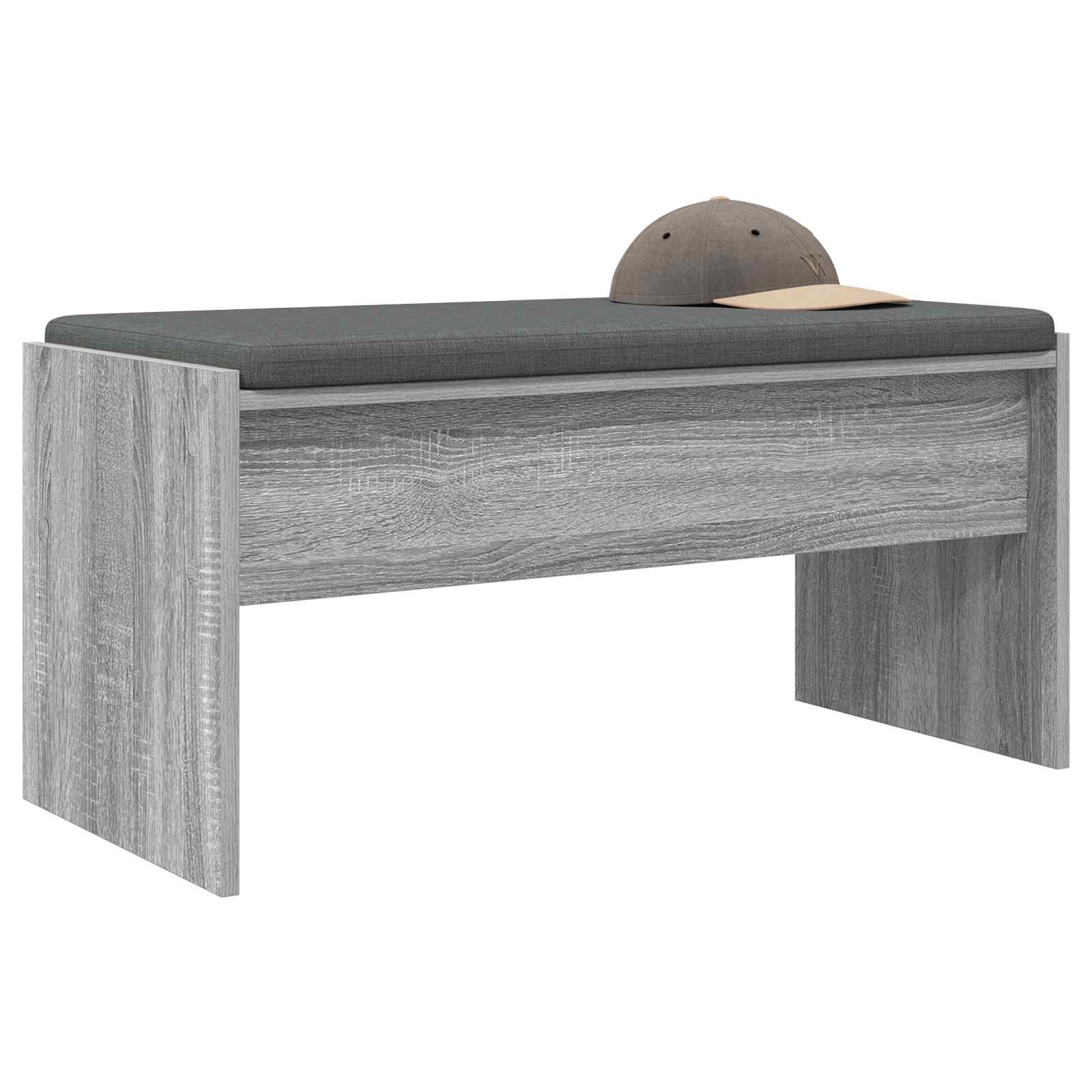 Klupa za hodnik s jastukom Siva Sonoma 83 x 38 x 40 cm