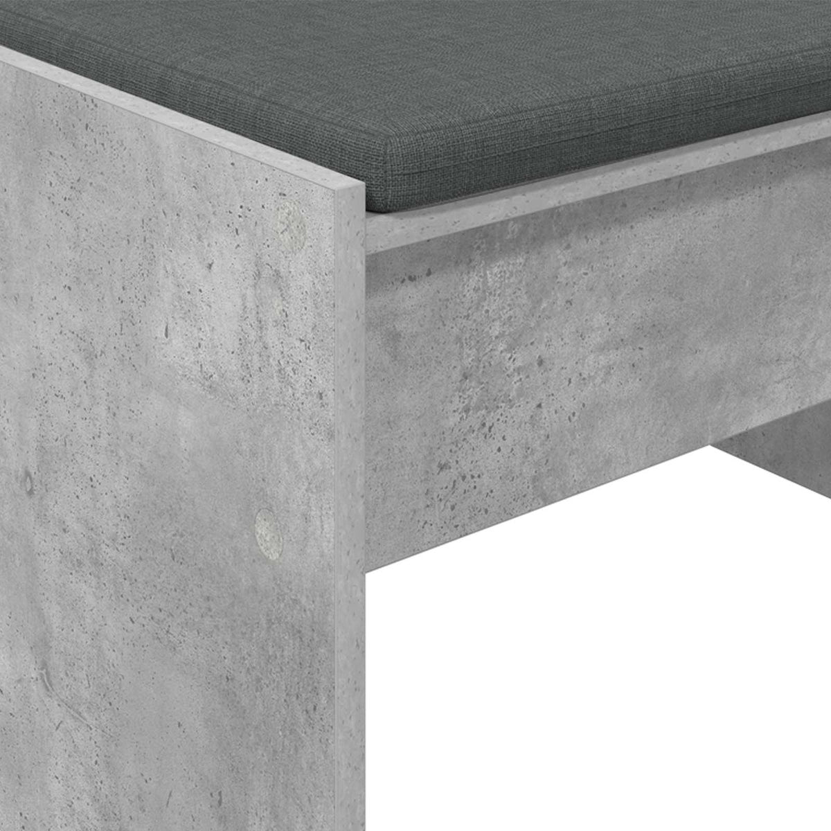 Klupa za hodnik s jastukom Betonski sivi 103 x 38 x 40 cm