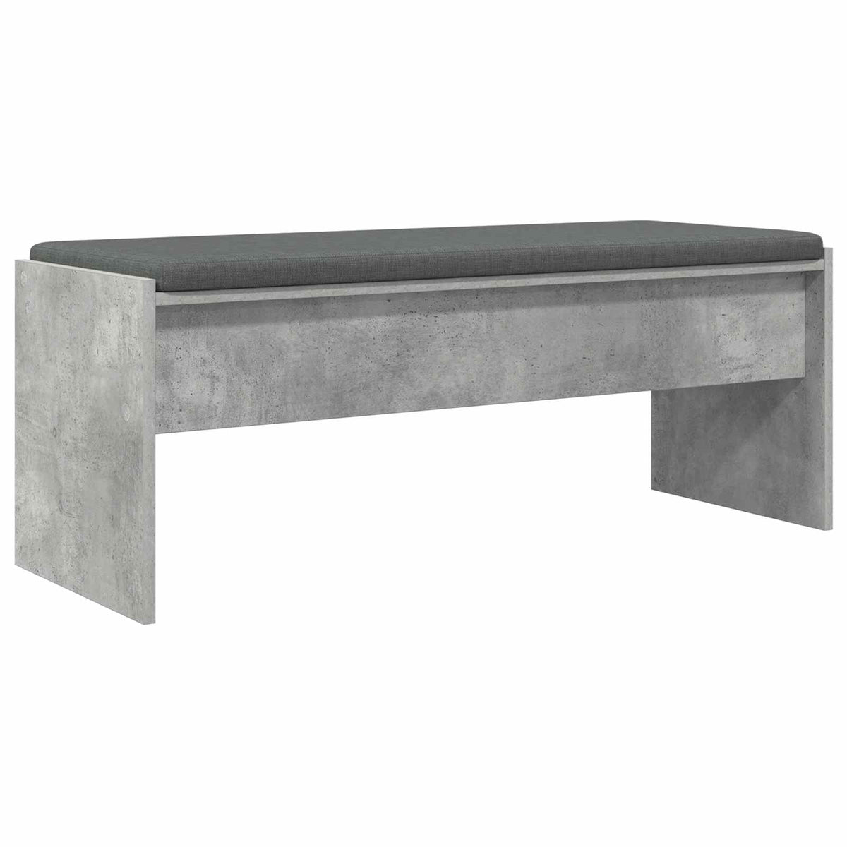 Klupa za hodnik s jastukom Betonski sivi 103 x 38 x 40 cm