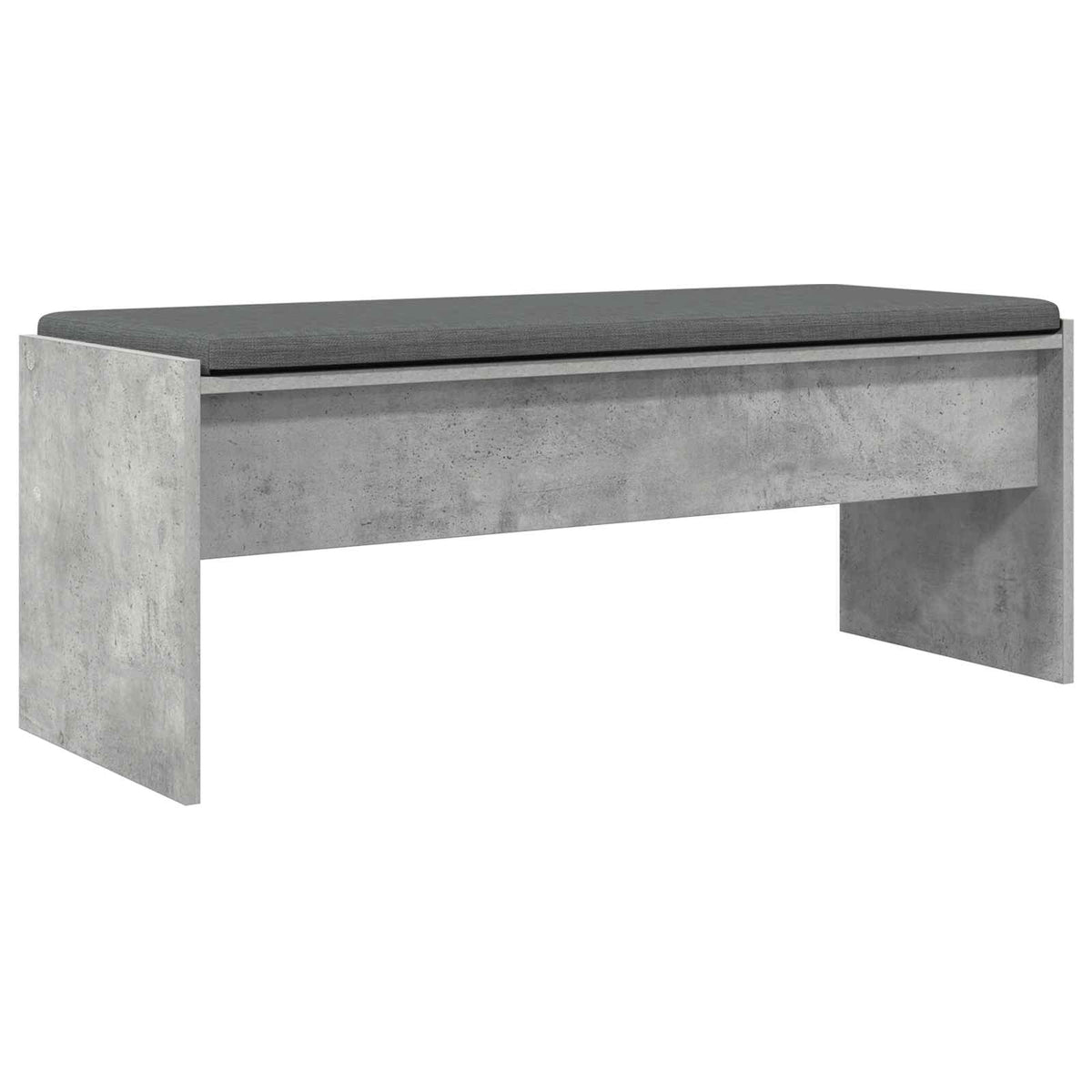 Klupa za hodnik s jastukom Betonski sivi 103 x 38 x 40 cm