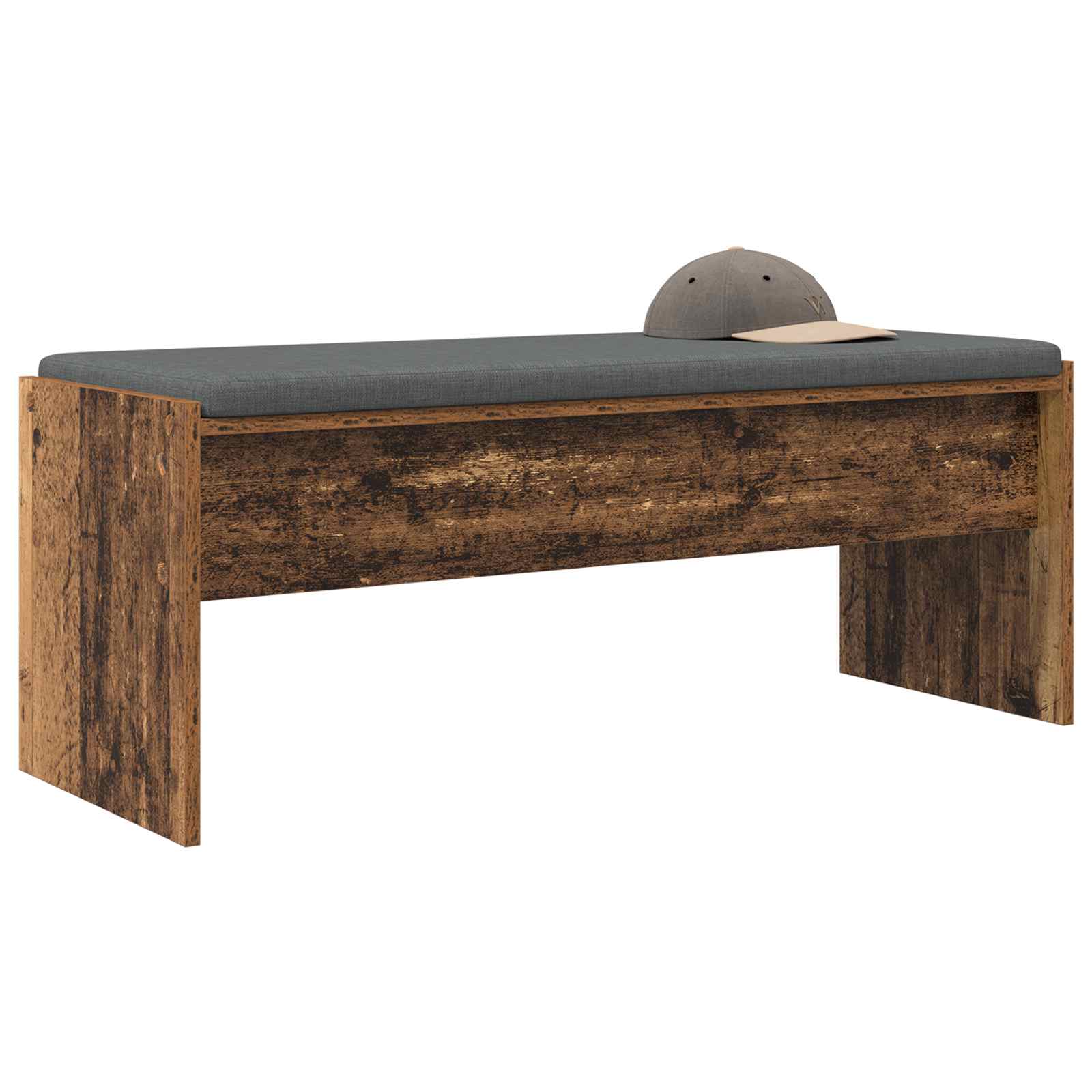 Klupa za hodnik s jastukom Staro drvo 103 x 38 x 40 cm