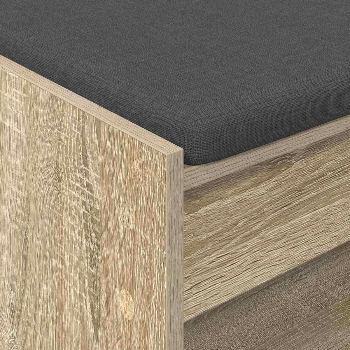 Klupa za hodnik s jastukom Sonoma hrast 63 x 38 x 45 cm