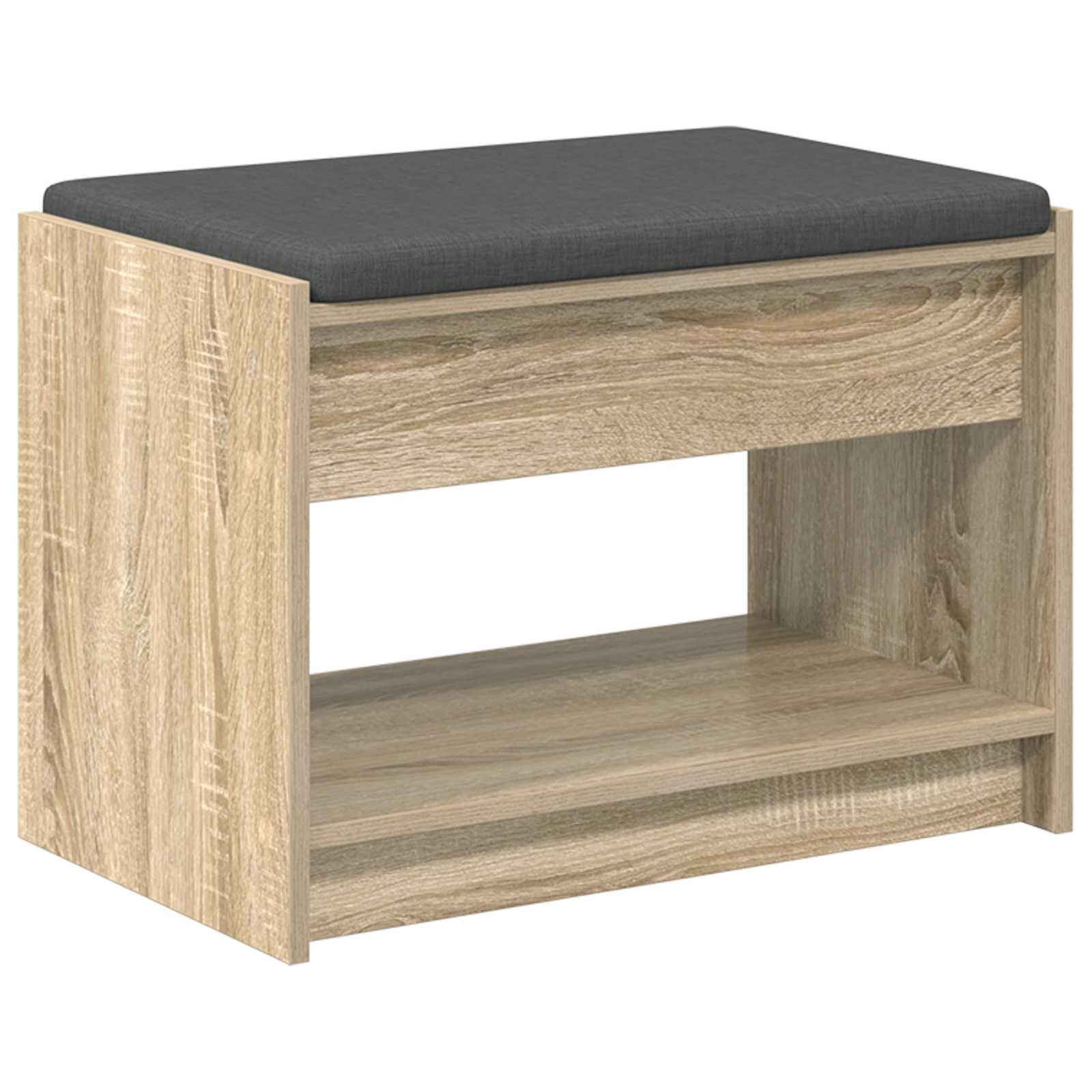 Klupa za hodnik s jastukom Sonoma hrast 63 x 38 x 45 cm