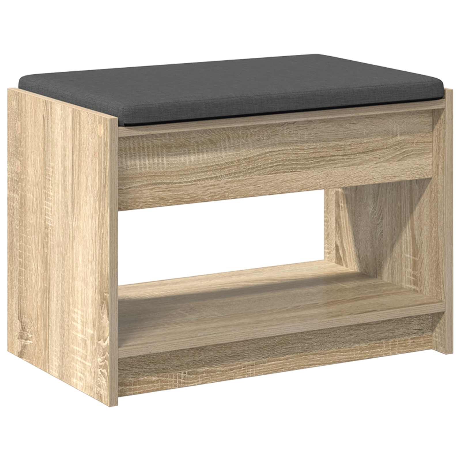 Klupa za hodnik s jastukom Sonoma hrast 63 x 38 x 45 cm