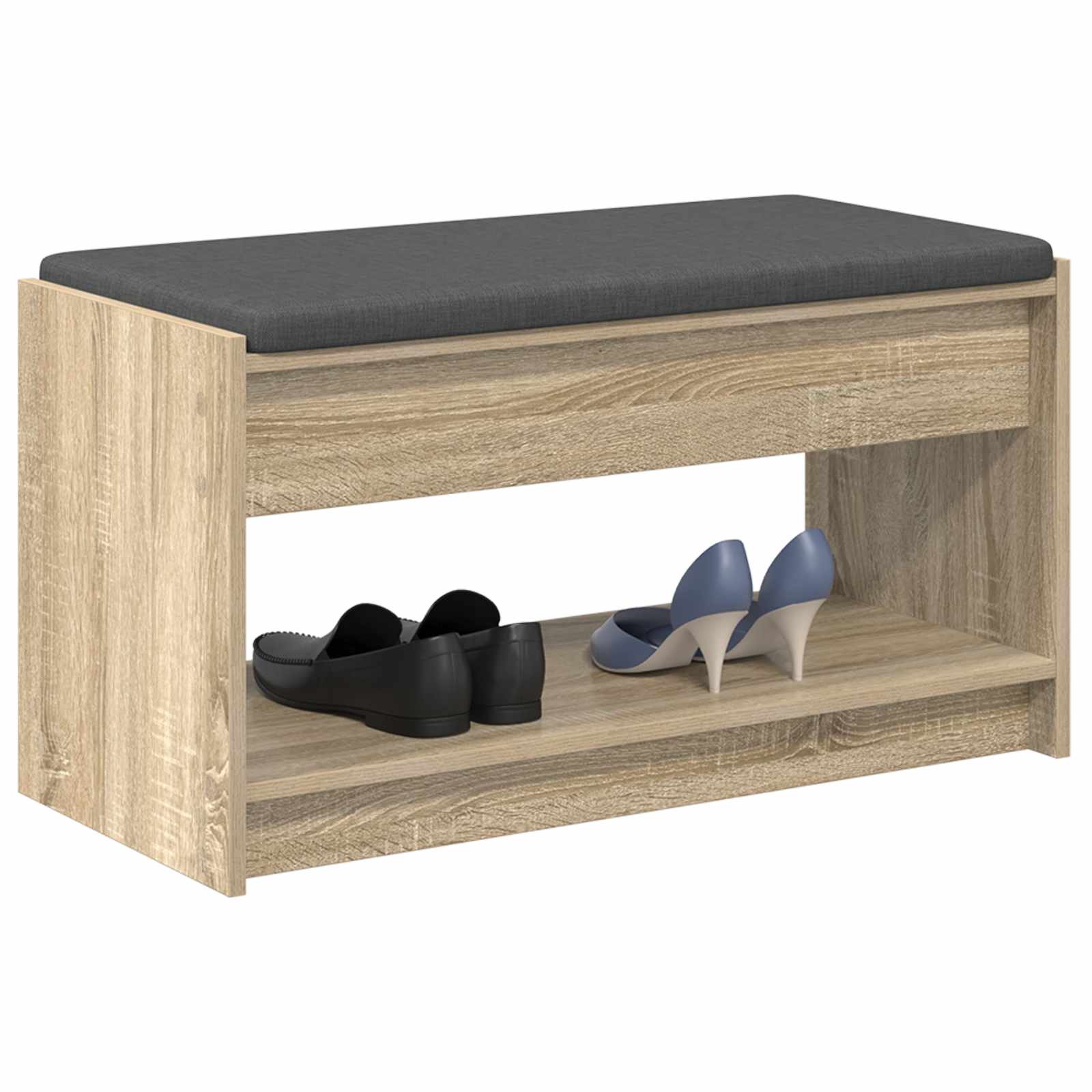 Klupa za hodnik s jastukom Sonoma hrast 83 x 38 x 45 cm