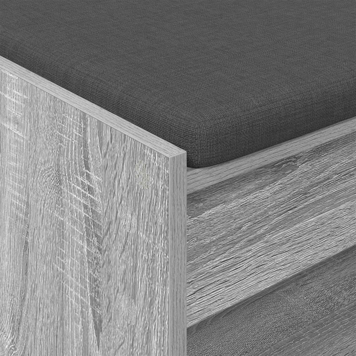 Klupa za hodnik s jastukom Sivi Sonoma 83 x 38 x 45 cm