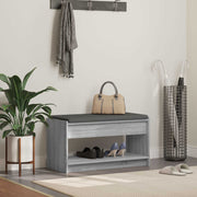 Klupa za hodnik s jastukom Sivi Sonoma 83 x 38 x 45 cm