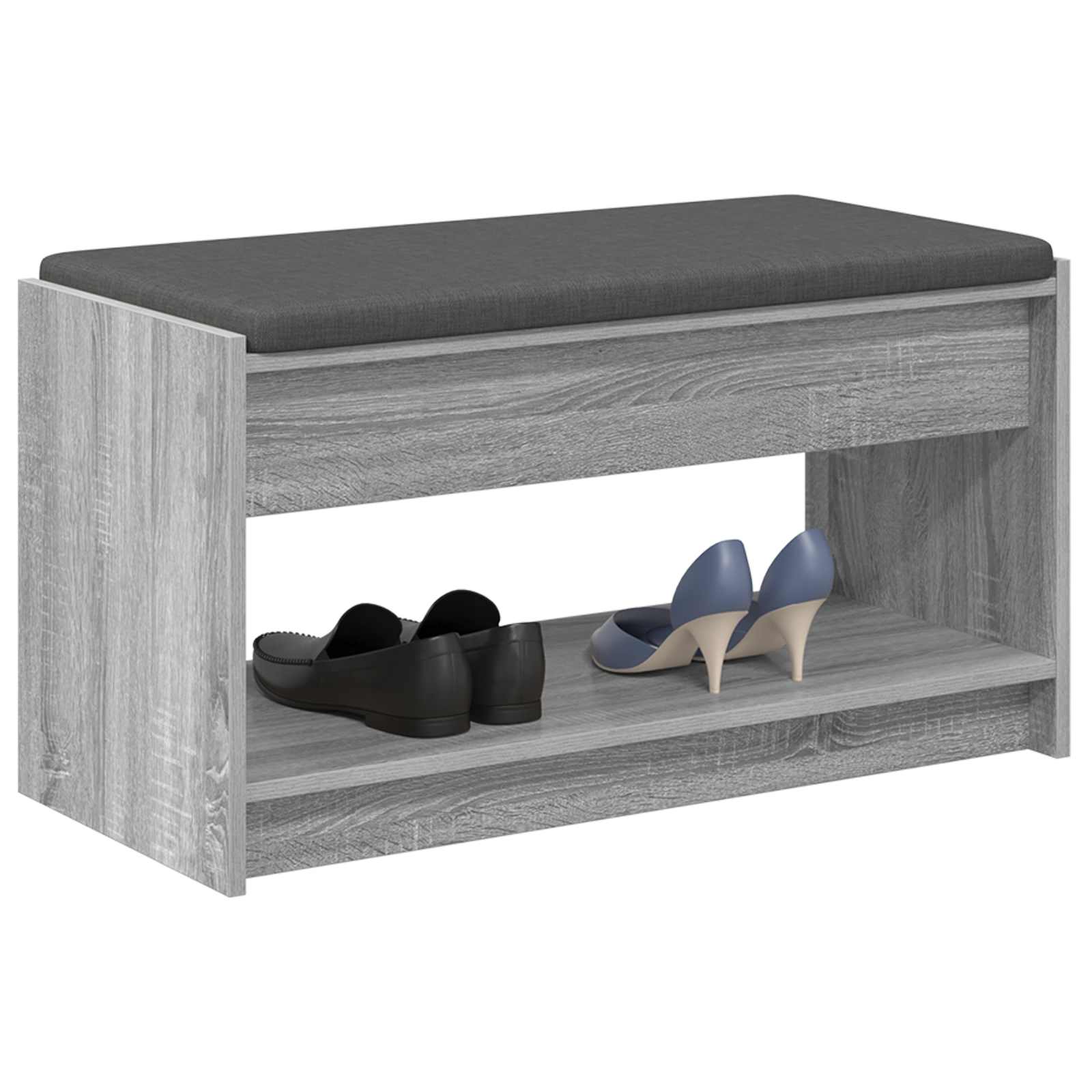Klupa za hodnik s jastukom Sivi Sonoma 83 x 38 x 45 cm