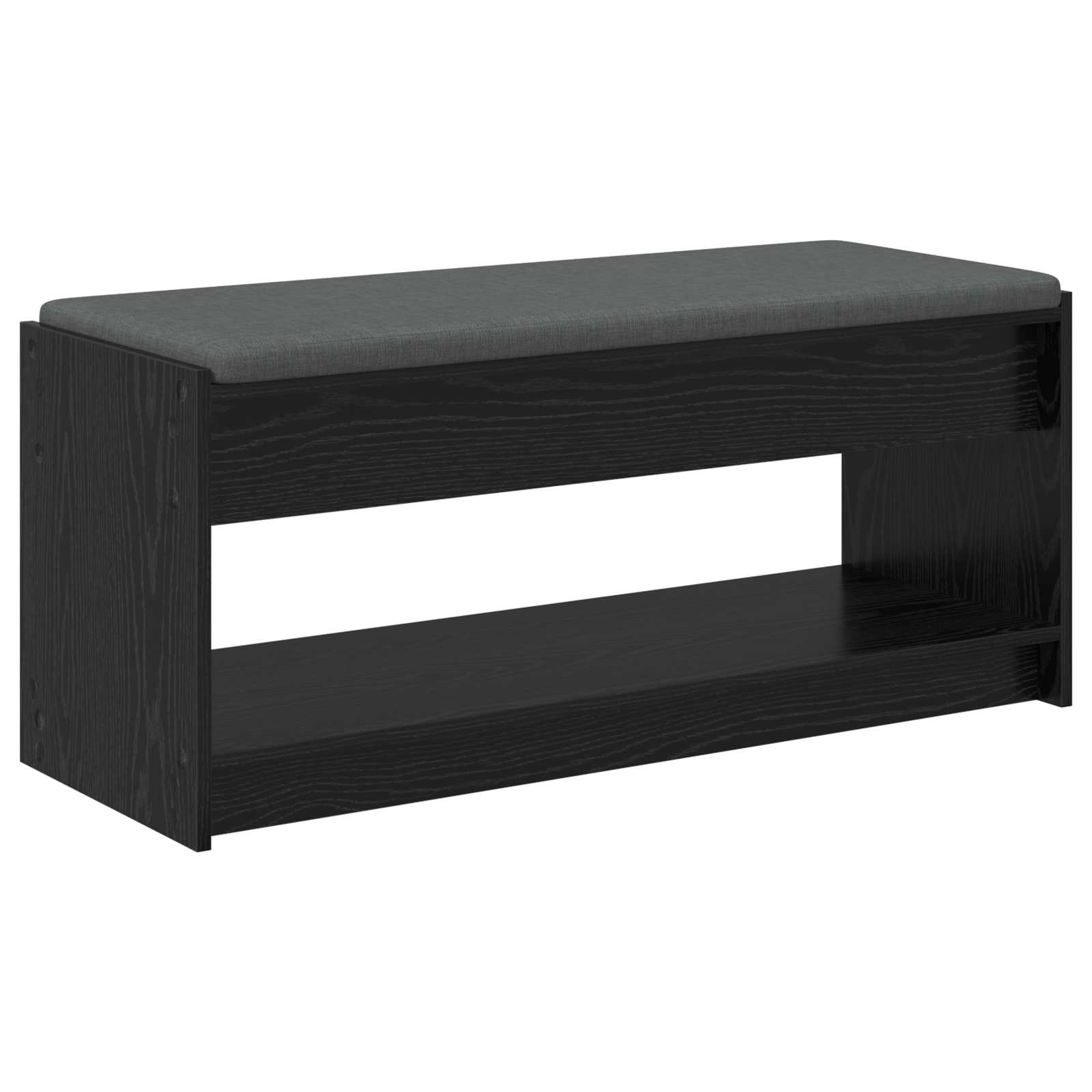 Klupa za hodnik s jastukom Crni Hrast 103 x 38 x 45 cm