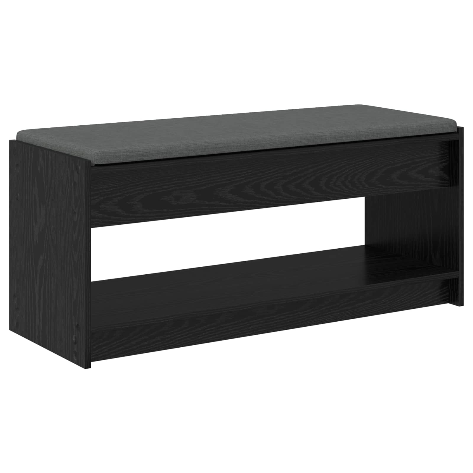 Klupa za hodnik s jastukom Crni Hrast 103 x 38 x 45 cm