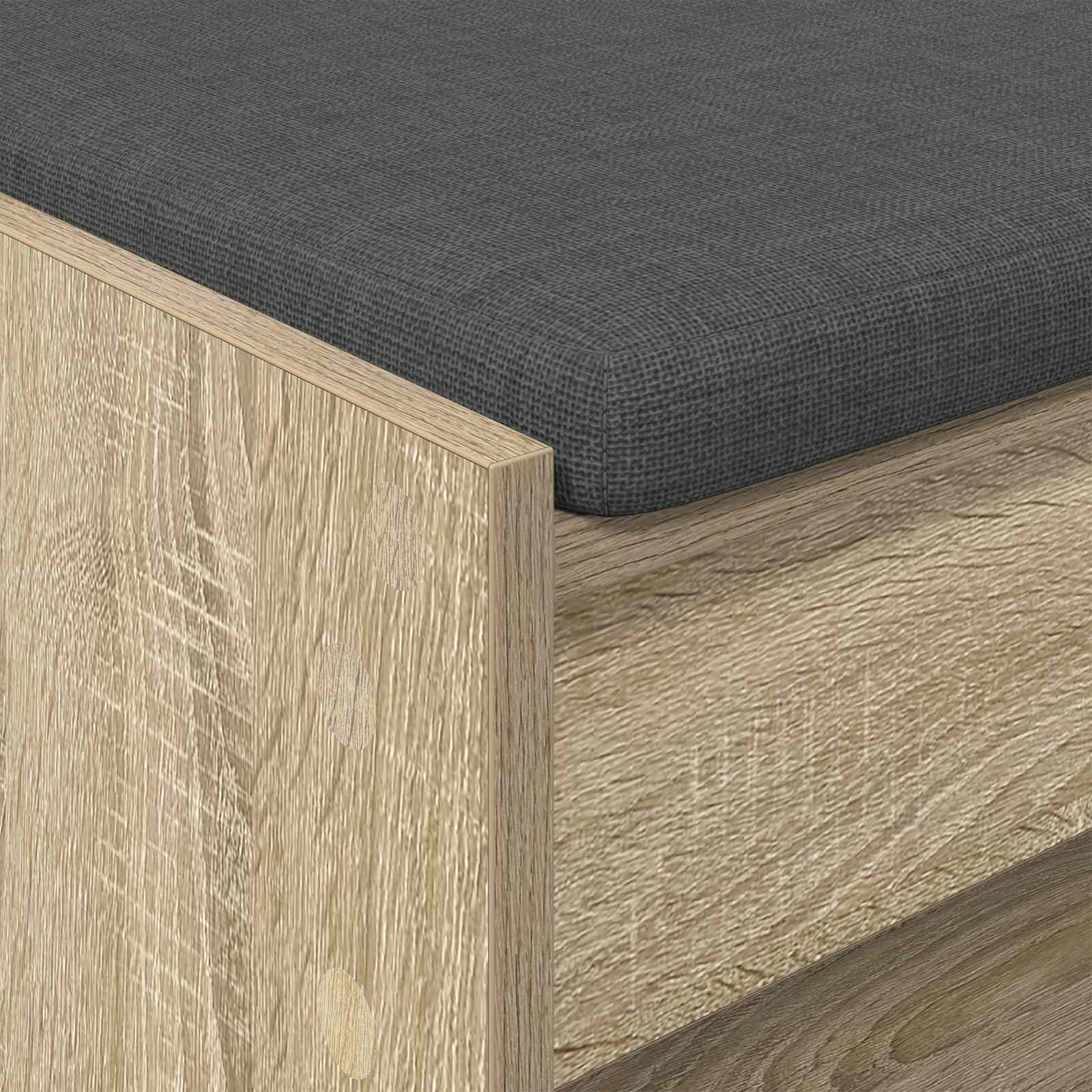 Klupa za hodnik s jastukom Sonoma hrast 103 x 38 x 45 cm