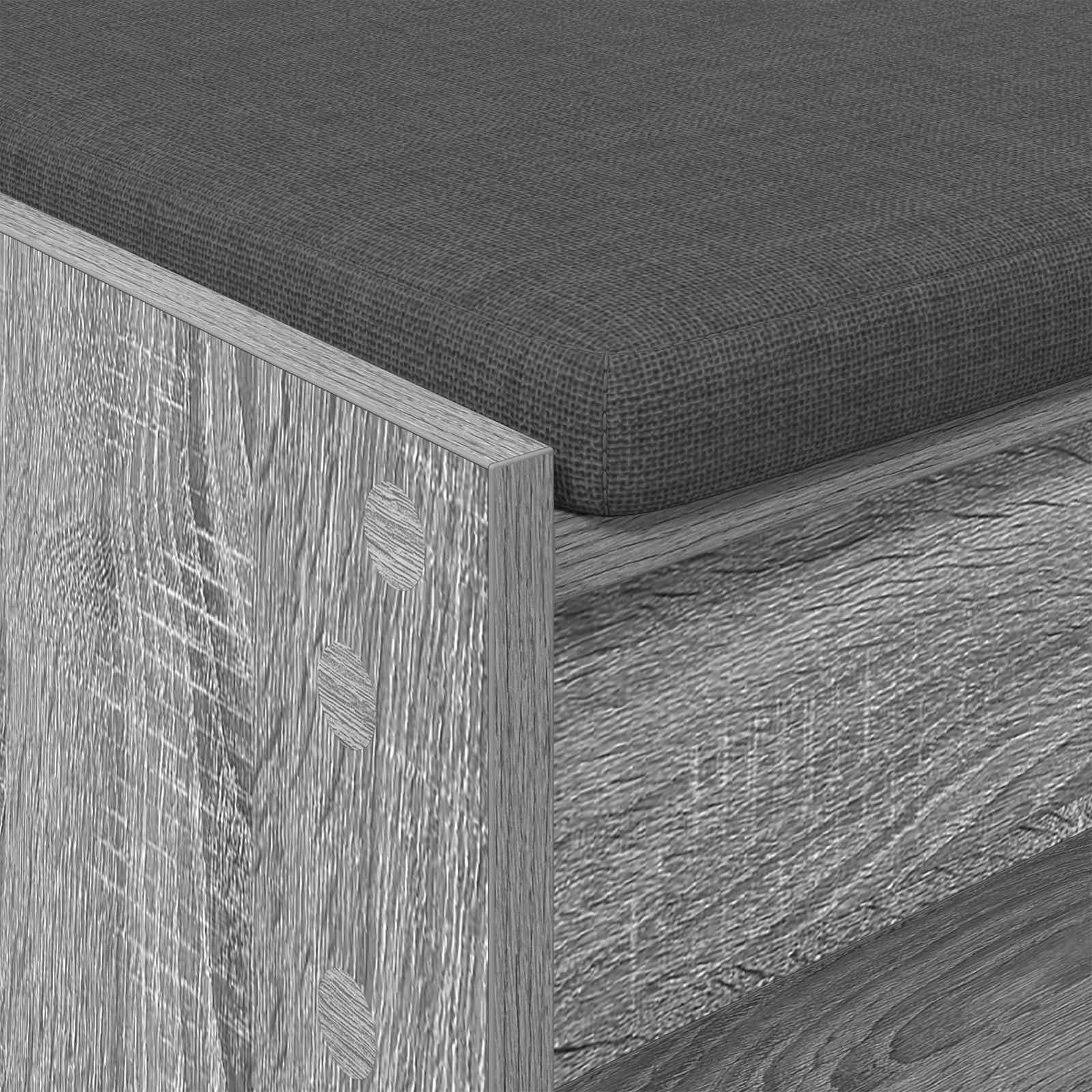 Klupa za hodnik s jastukom Sivi Sonoma 103 x 38 x 45 cm