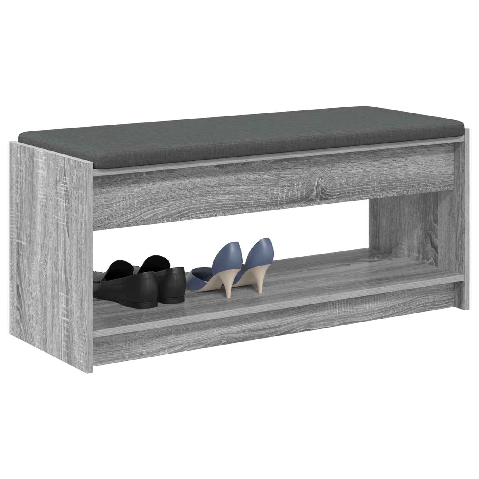 Klupa za hodnik s jastukom Sivi Sonoma 103 x 38 x 45 cm