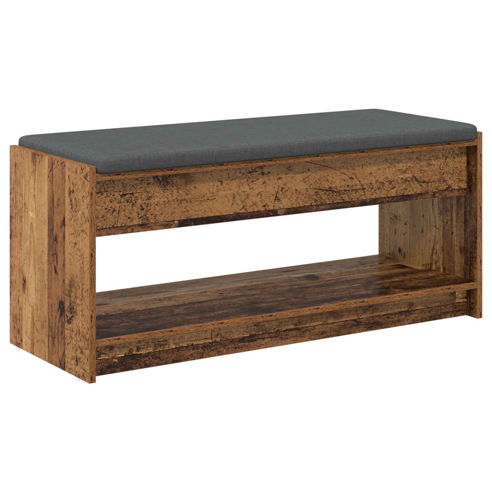 Klupa za hodnik s jastukom Staro drvo 103 x 38 x 45 cm