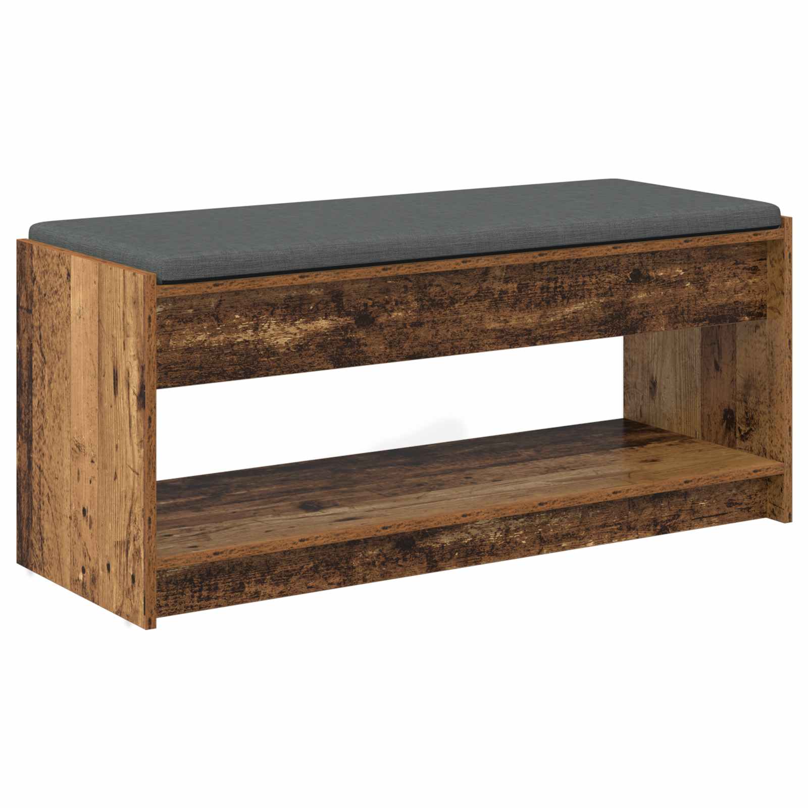 Klupa za hodnik s jastukom Staro drvo 103 x 38 x 45 cm