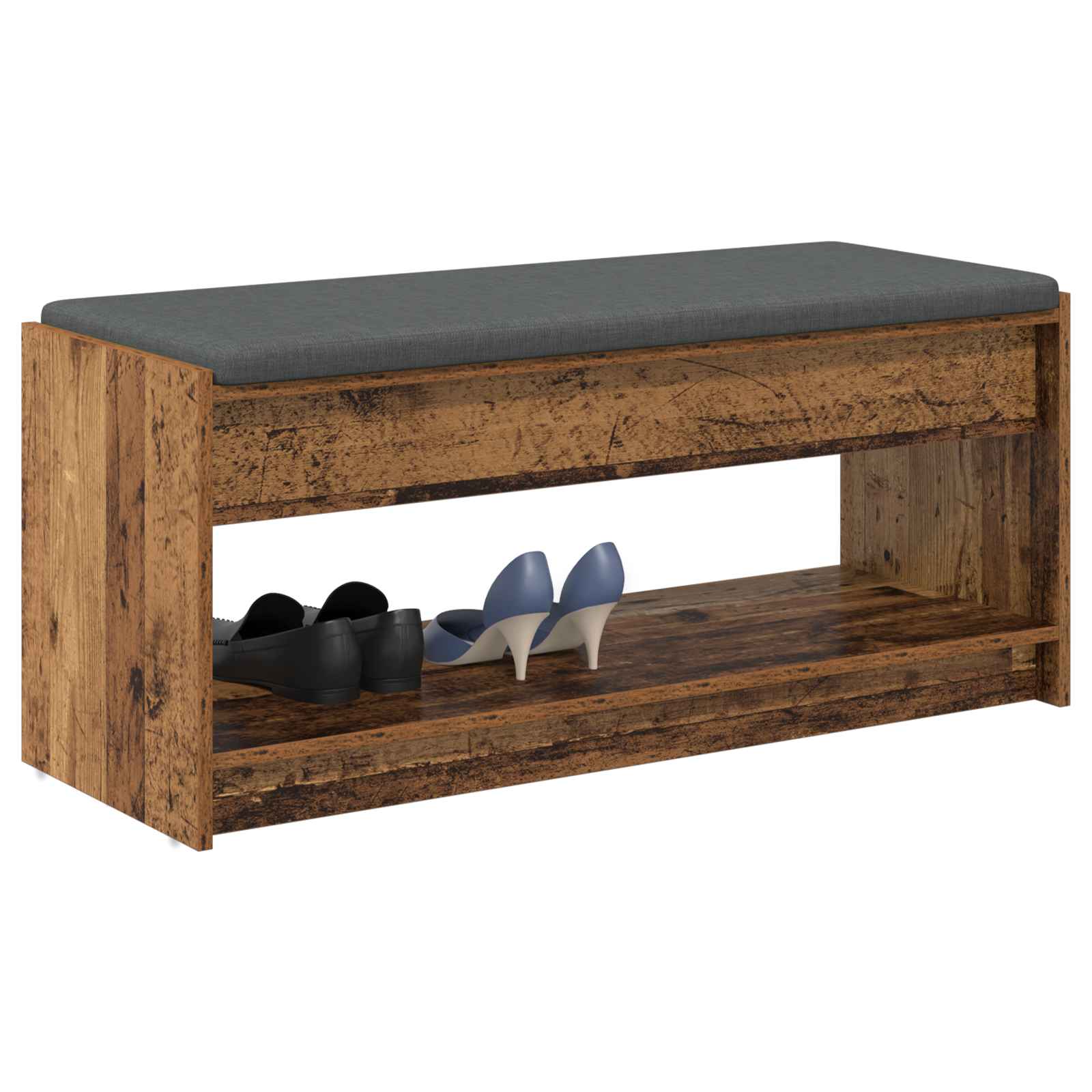 Klupa za hodnik s jastukom Staro drvo 103 x 38 x 45 cm