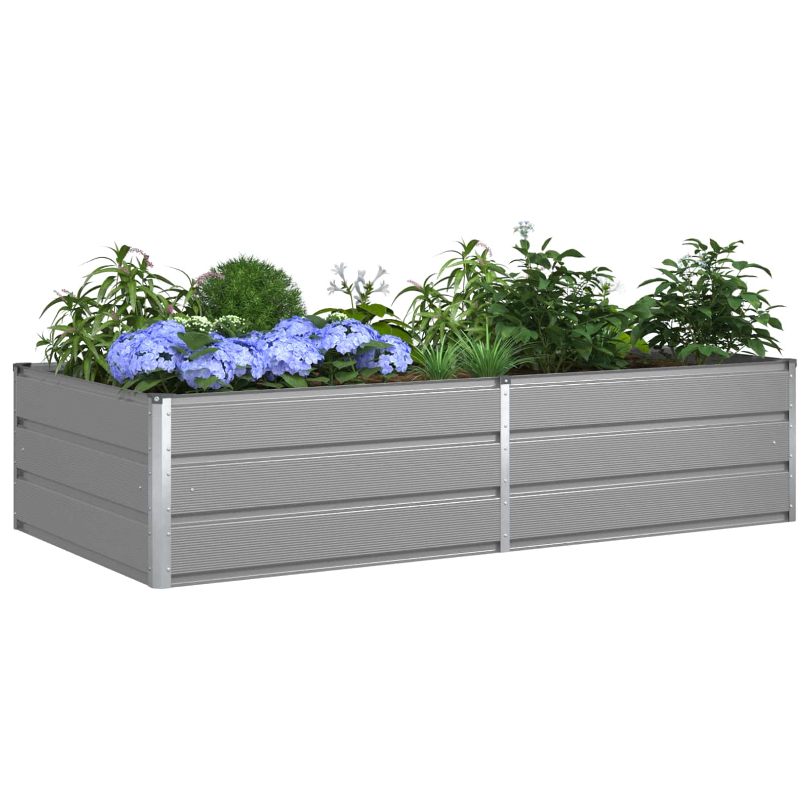 Sadilica Svijetlo siva 195 x 100 x 45 cm Cinkani čelik