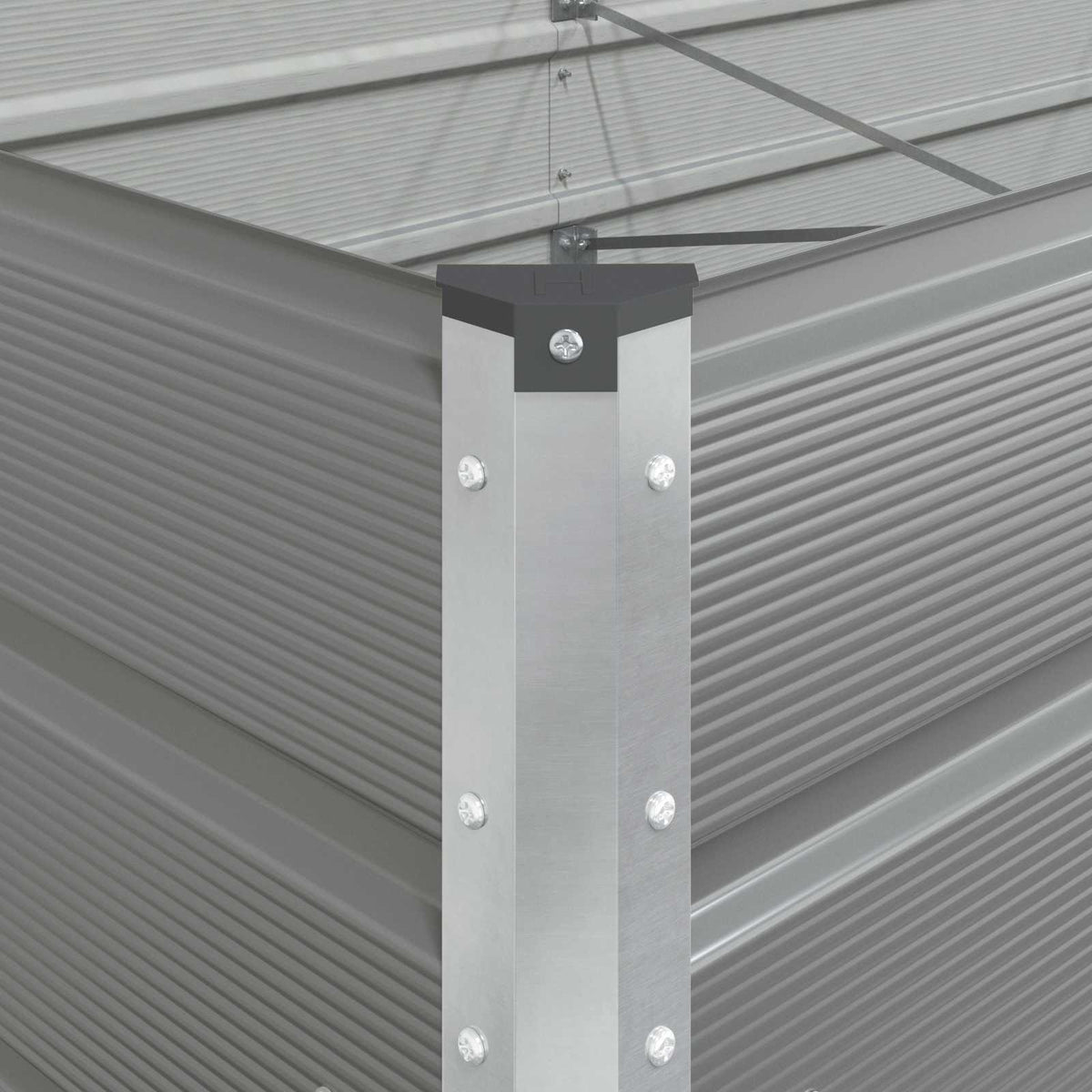 Sadilica Svijetlo siva 580 x 100 x 45 cm Cinkani čelik