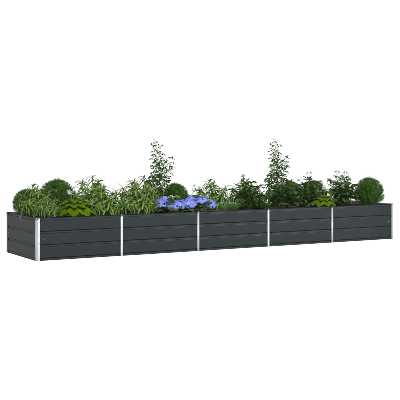 Sadilica Antracit 480 x 100 x 45 cm Cinkani čelik