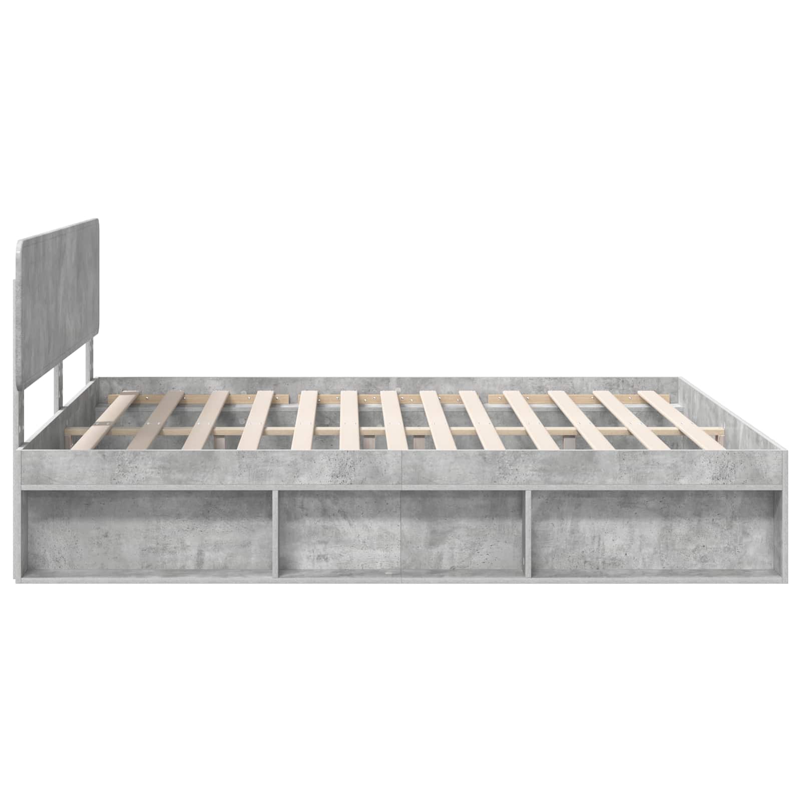 Krevetna konstrukcija Beton 180 x 200 cm Čvrsto borovo drvo