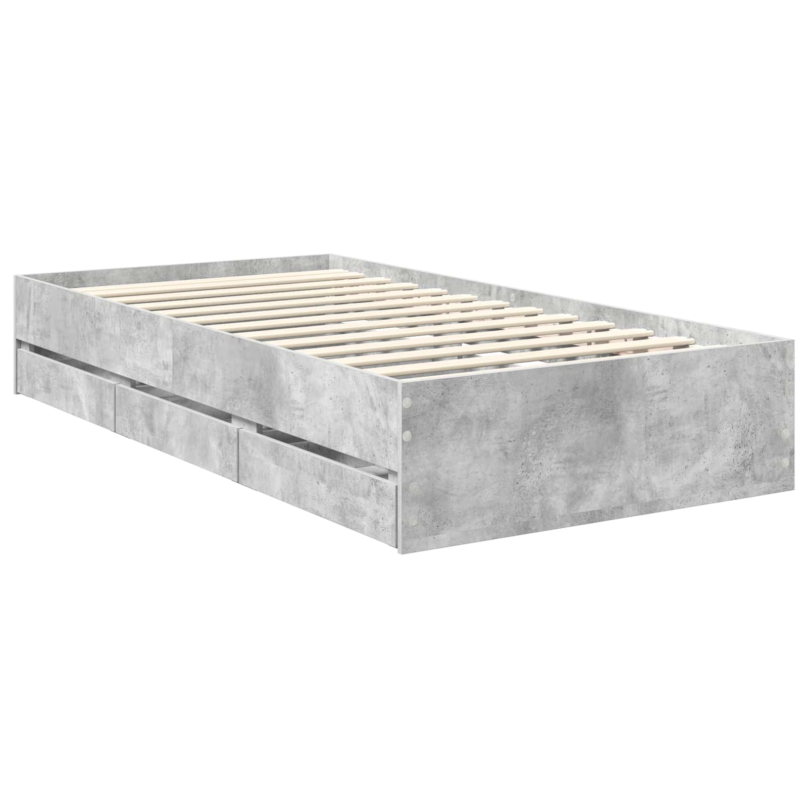 Krevetna konstrukcija s ladicama Betonsko Siva 90 x 190 cm