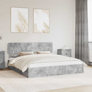 Krevet s od storage s ladicama Betonski sivi 180 x 200 cm