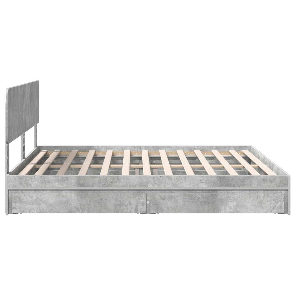 Krevet s od storage s ladicama Betonski sivi 180 x 200 cm