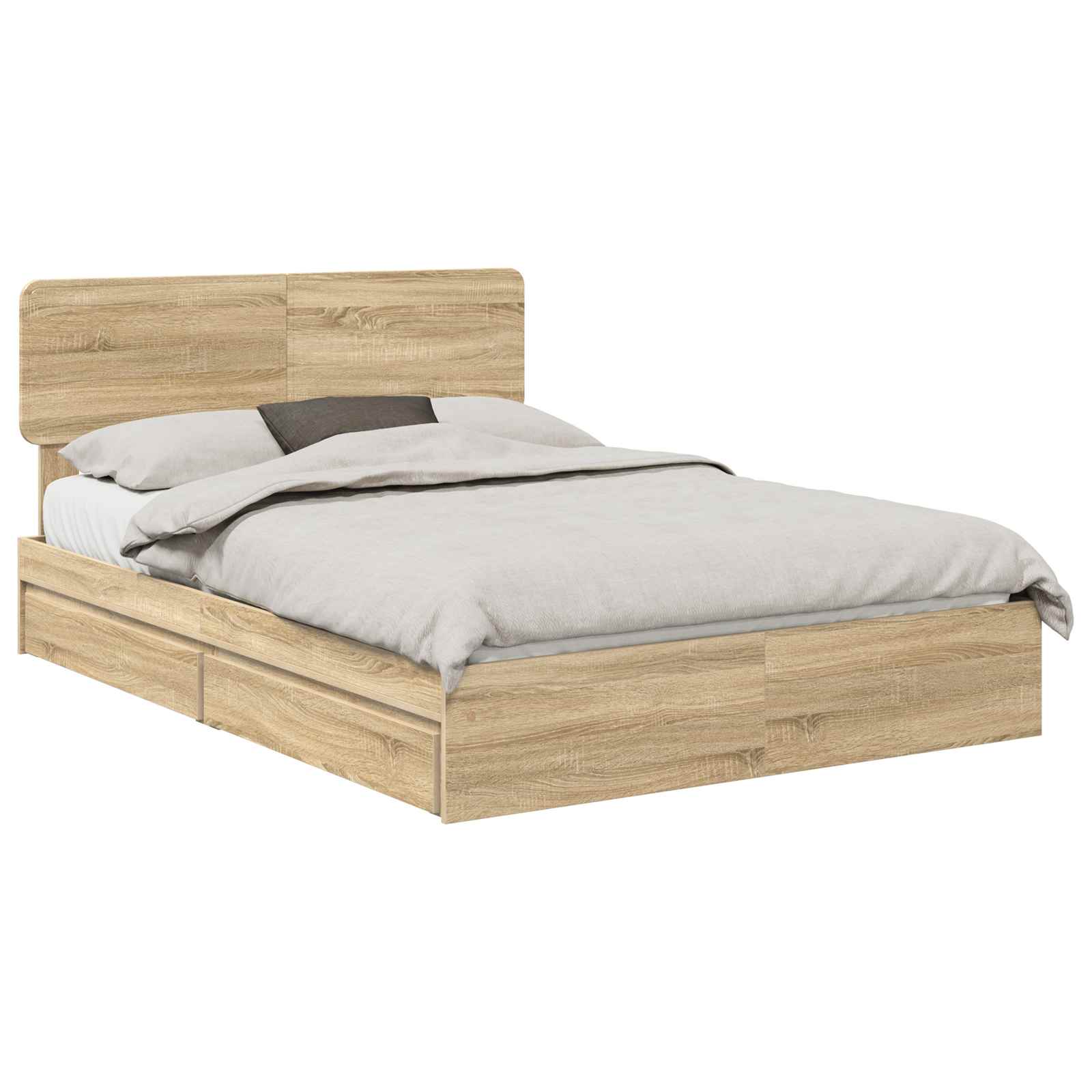Krevet s od storage Sonoma hrast 150 x 200 cm Konstruirano drvo