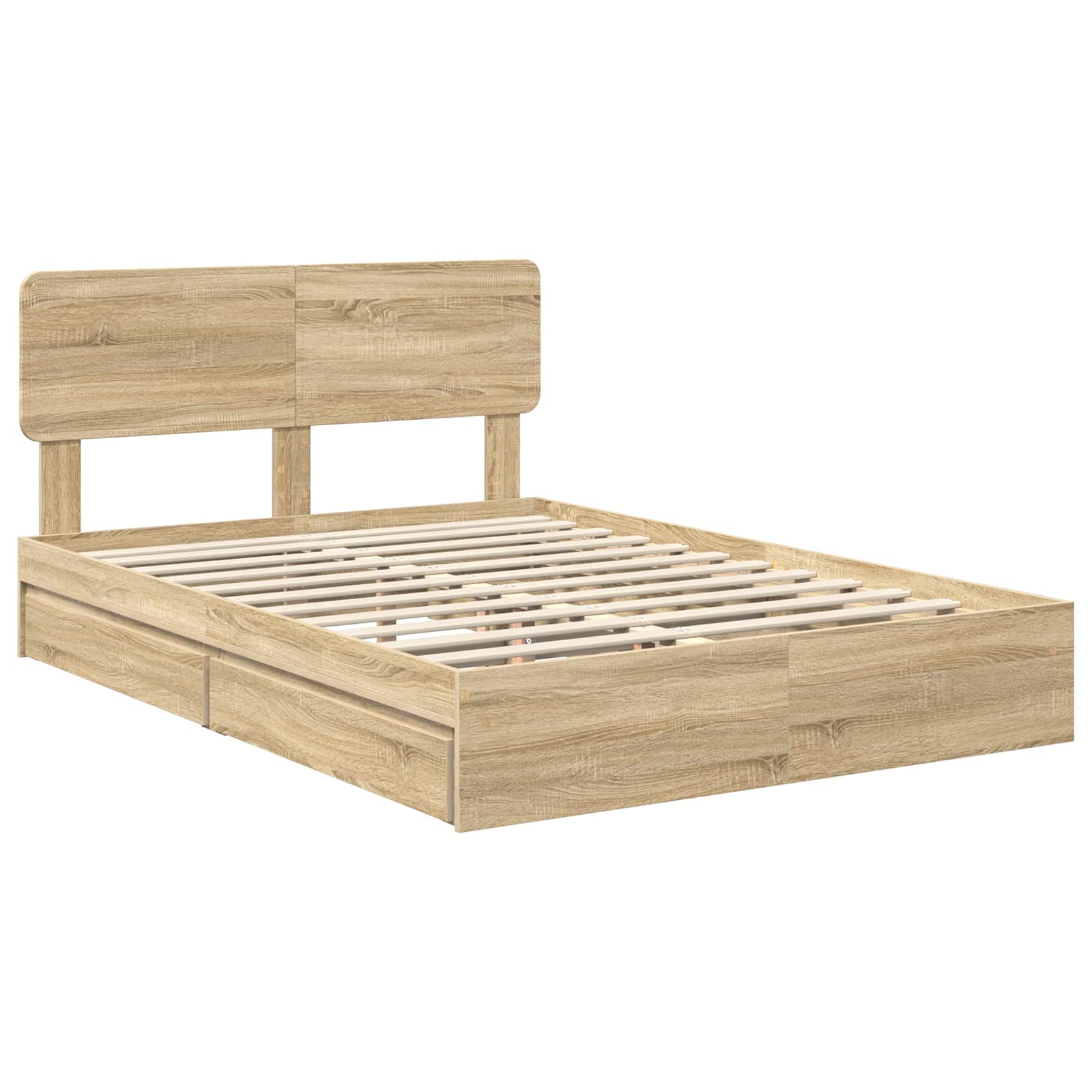 Krevet s od storage Sonoma hrast 150 x 200 cm Konstruirano drvo