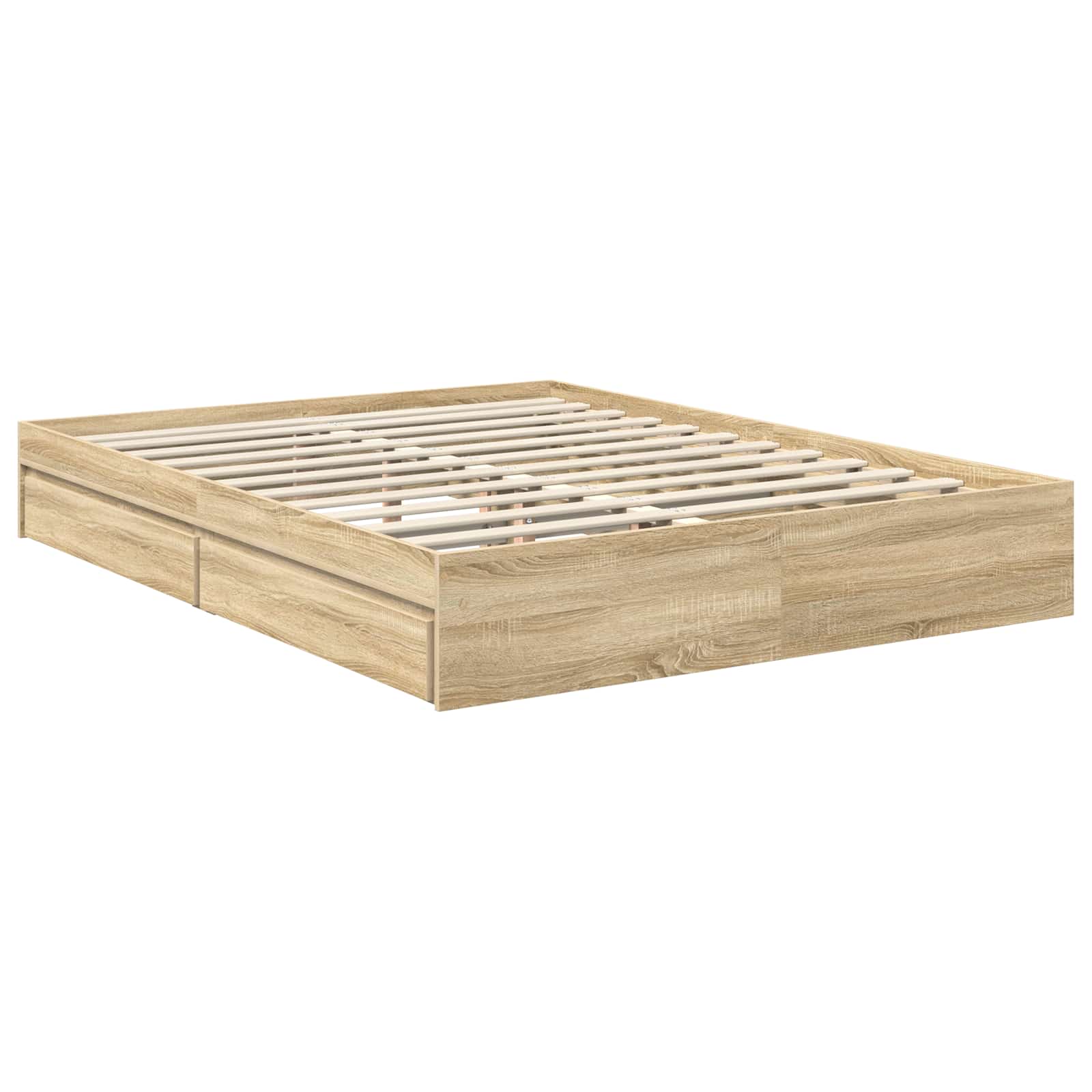 Krevet s od storage Sonoma hrast 150 x 200 cm Konstruirano drvo