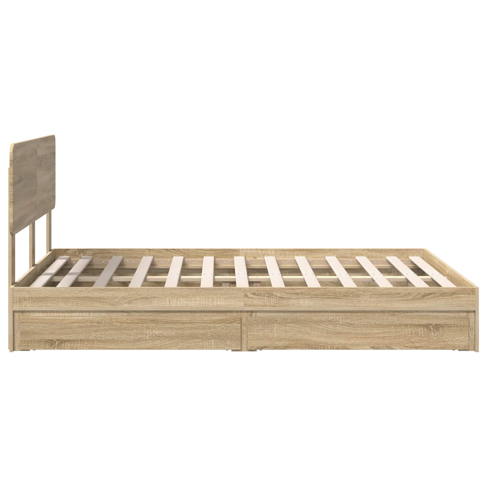 Krevet s od storage Sonoma hrast 150 x 200 cm Konstruirano drvo