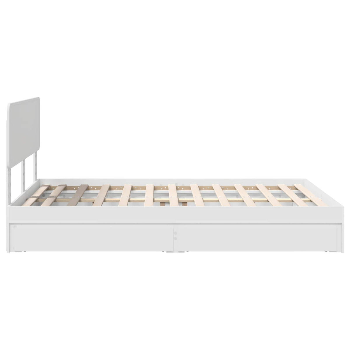 Krevet s od storage Bijelo 140 x 190 cm Konstruirano drvo