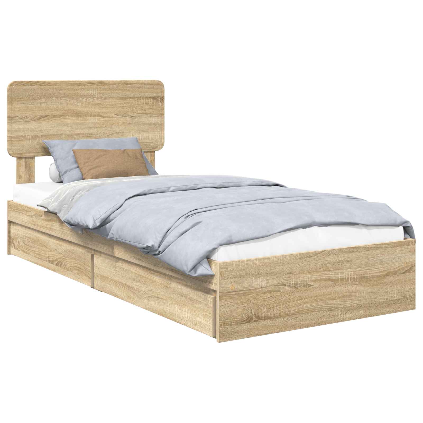 Krevet s od storage Sonoma hrast 90 x 200 cm Konstruirano drvo