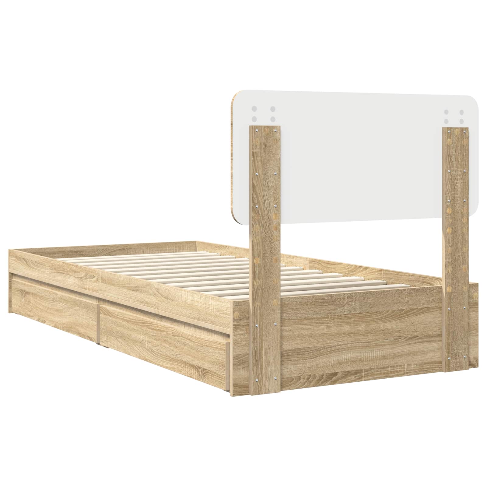 Krevet s od storage Sonoma hrast 90 x 200 cm Konstruirano drvo
