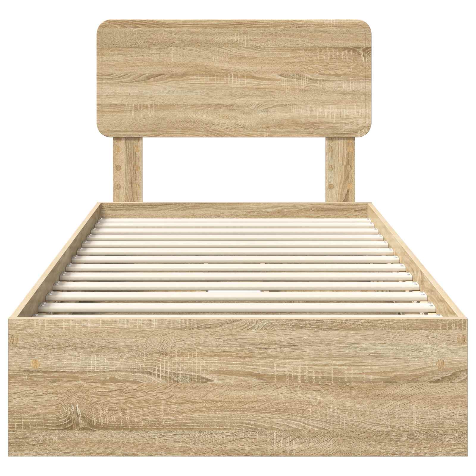 Krevet s od storage Sonoma hrast 90 x 200 cm Konstruirano drvo