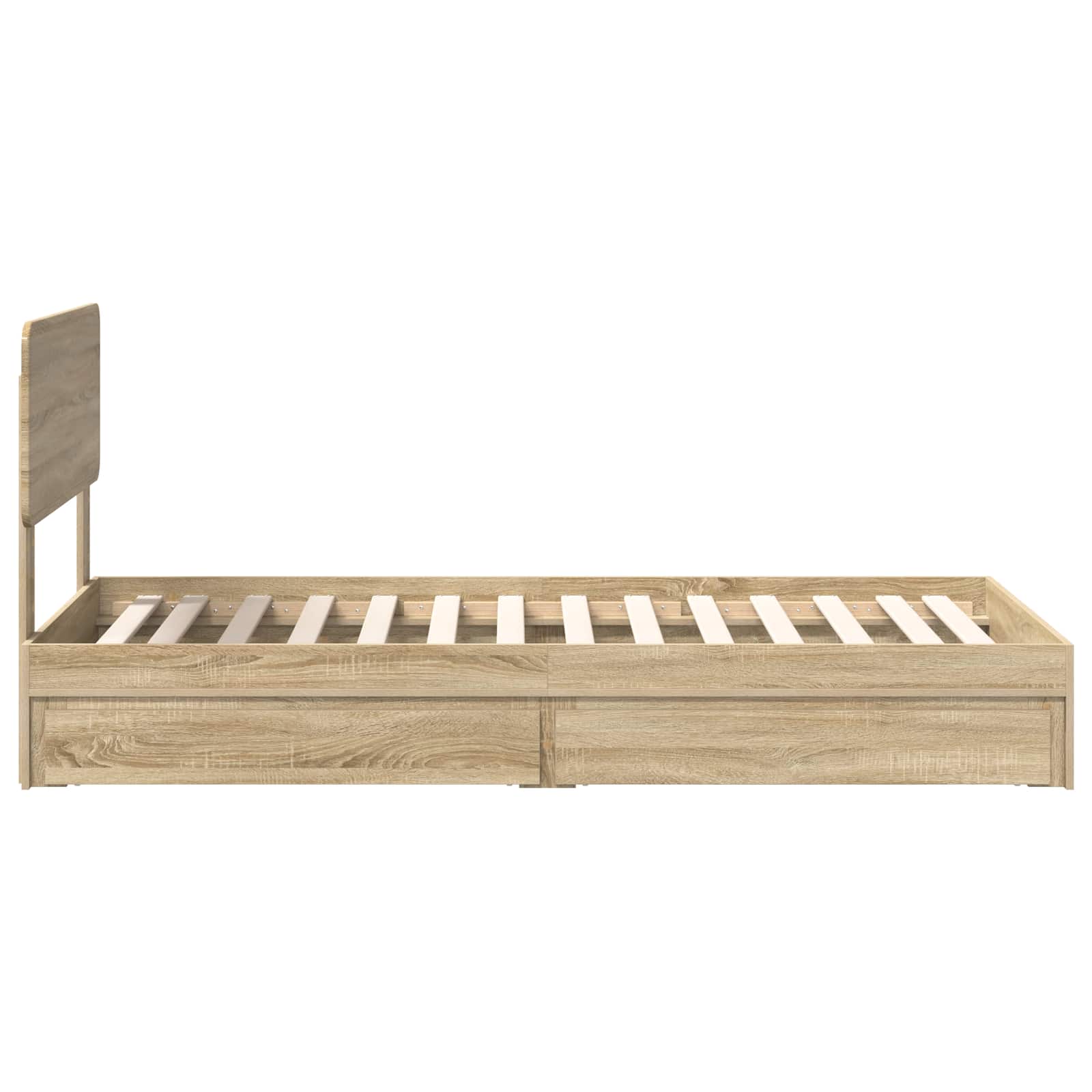 Krevet s od storage Sonoma hrast 90 x 200 cm Konstruirano drvo