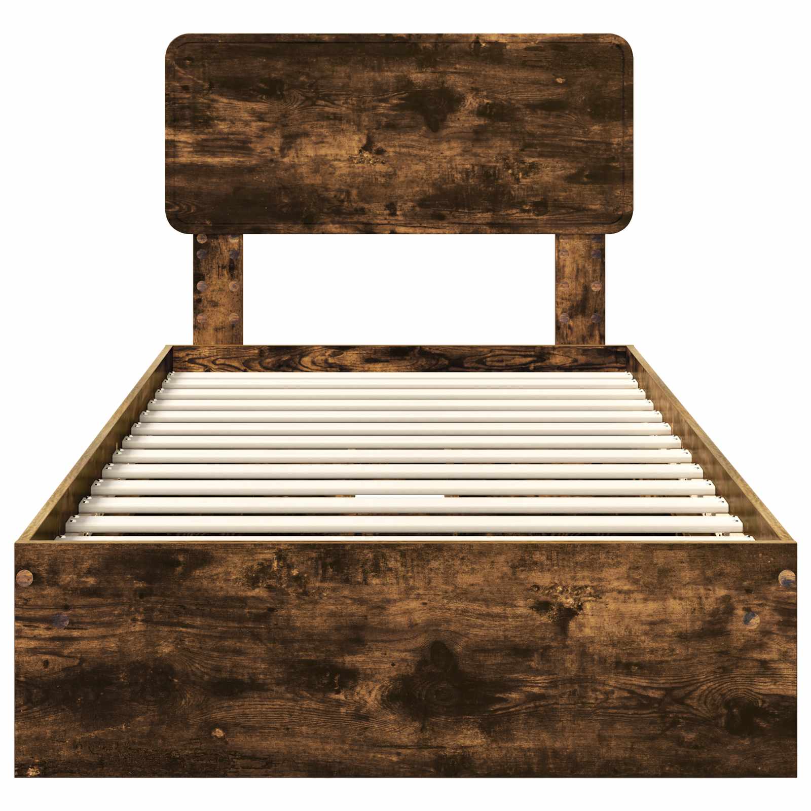 Krevet s od storage s uzglavljem Dimljeni hrast 90 x 190 cm